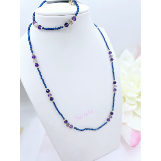 Kolczyki blueberry koraliki